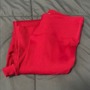 Year of Ours Ribbed Legging Red Size Small